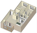 one-, two-, and three-bedroom homes, with expansive views